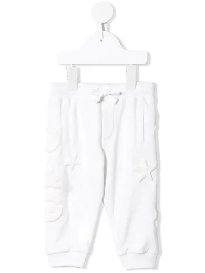 Dolce & Gabbana Babies' Dg And Stars Track Pants In White