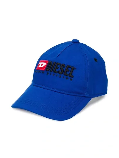 Diesel Babies' Baseballkappe Mit Logo-stickerei In Blue