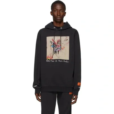 Heron Preston X Robert Nava Printed Hoodie In 1088 Blkmul