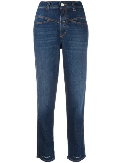 Closed High Waisted Straight Jeans In Blue