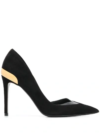 Balmain Logo Detail 95mm Pumps In Black