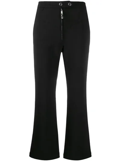 Ellery Never On Sunday High-rise Canvas Flared Trousers In Black