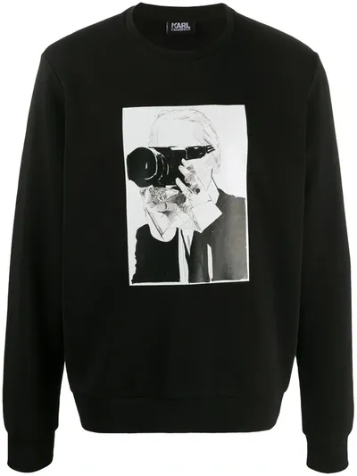 Karl Lagerfeld Karl Print Sweatshirt In Black