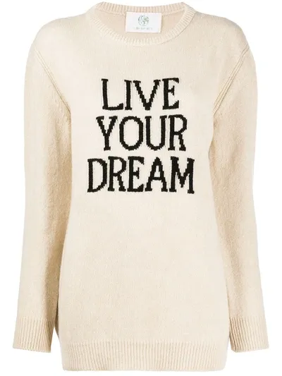 Alberta Ferretti Live Your Dream Jumper In Neutrals