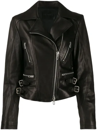 Drome Buckled Biker Jacket In Black