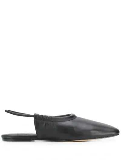 Vince Cadya Square Toe Slingback Flat In Black