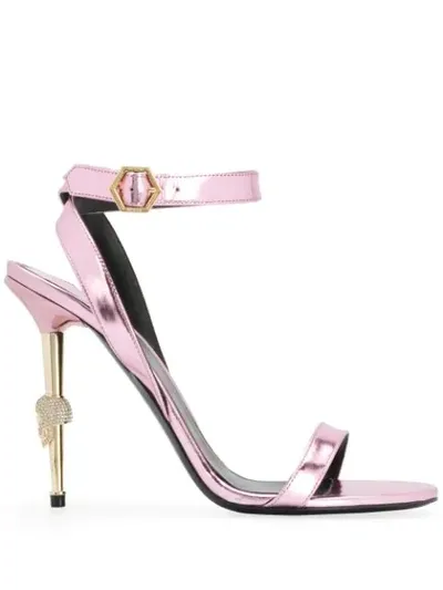 Philipp Plein Statement Sandals In Pink