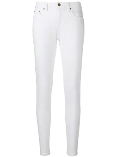 Michael Michael Kors High-rise Stretch Skinny Jeans In White