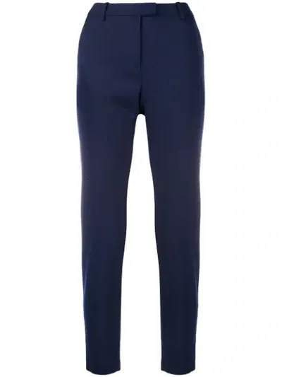 Altuzarra Henri Skinny Stretch Wool Pants In Blue