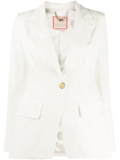 Elisabetta Franchi Single Breasted Blazer In White