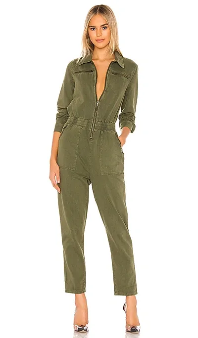 Blanknyc Victor Twill Utility Jumpsuit In Green