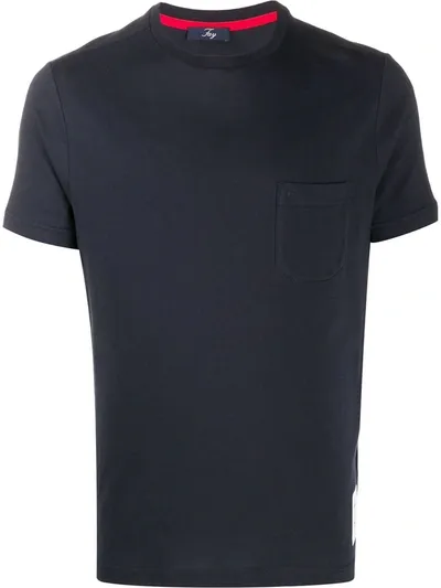 Fay Slim-fit Cotton T-shirt In Blu