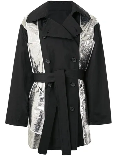 N°21 Zip-off Panel Trench Coat In Black