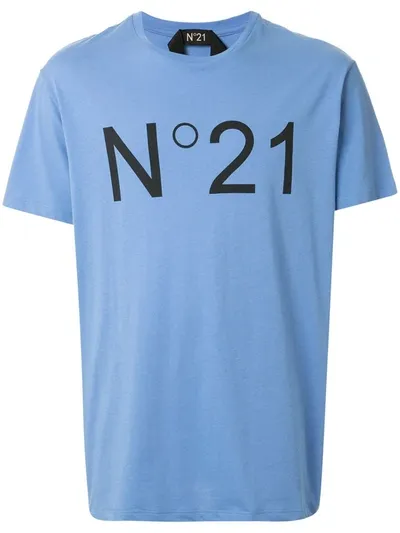 N°21 Logo Print T-shirt In Blue