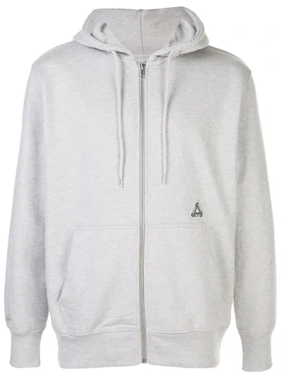 Palace Sofar Zip Hoodie In Grey