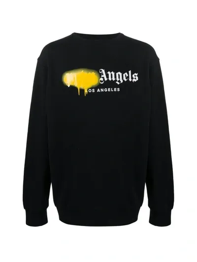 Palm Angels Los Angeles Sprayed Sweatshirt In Black