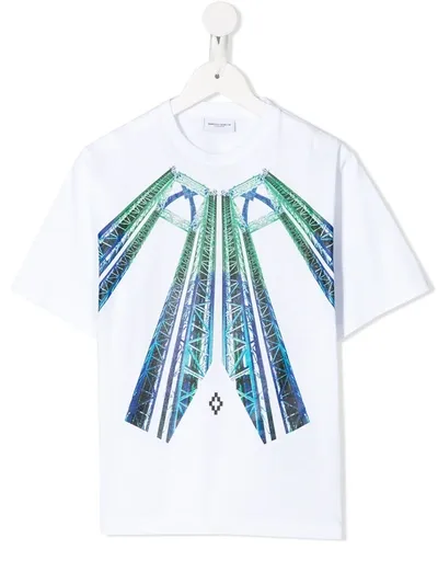 Marcelo Burlon County Of Milan Kids' Structure-print T-shirt In White