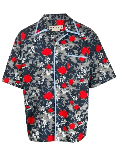 Marni Camouflage-print Boxy-fit Cotton Shirt In Multicoloured