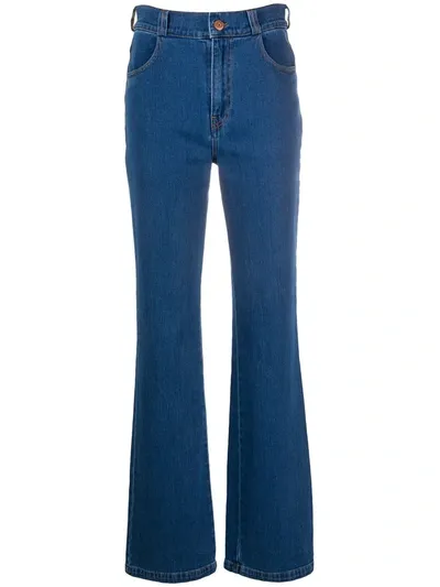 See By Chloé High-waisted Bootcut Jeans In Blue