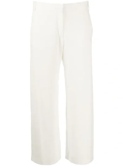 Pinko Flared Style Trousers In White