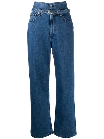 Rag & Bone Denim Wide Leg Jeans In Blue