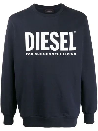 Diesel Division Logo Sweatshirt - Atterley In Navy