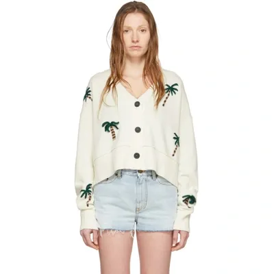 Alanui Palm Forest Cardigan In Lapponia Wh