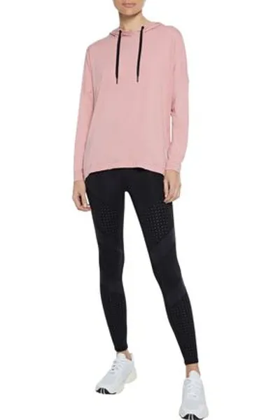 Iris & Ink Stretch-jersey Hooded Top In Blush