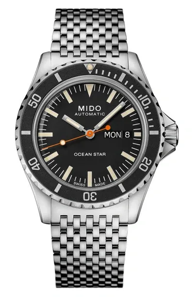 Mido Men's Swiss Automatic Ocean Star Tribute 75th Anniversary Stainless Steel Bracelet Watch 41mm In Silver