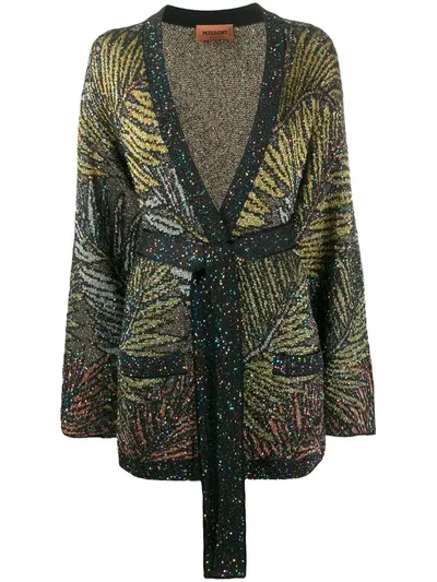 Missoni V-neck Sequin-embellished Cardigan In Black