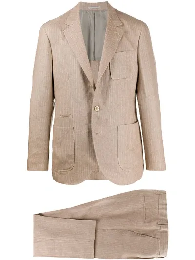 Brunello Cucinelli Straight-cut Blazer In Neutrals