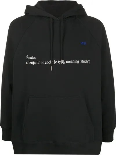 Etudes Studio Etudes Black Wikipedia Edition Racing Definition Hoodie In Nero