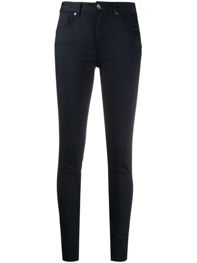 Liu •jo High-waisted Skinny Fit Trousers In Blue