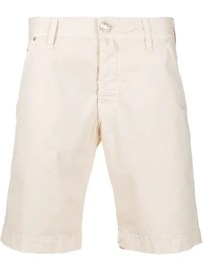 Jacob Cohen Twill Bermuda Shorts In Neutrals