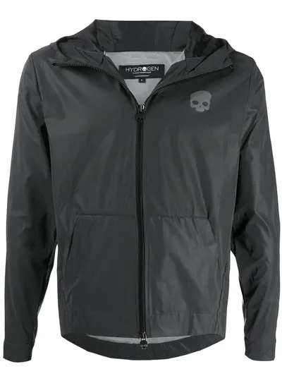 Hydrogen Hooded Technical Jacket In Black