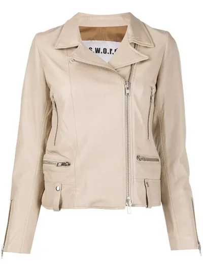 Sword 6.6.44 Impact Zipped Jacket In Neutrals