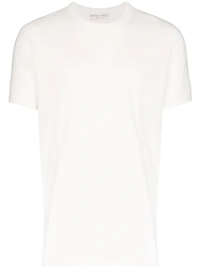 Bottega Veneta Crew Neck Cotton T-shirt In White