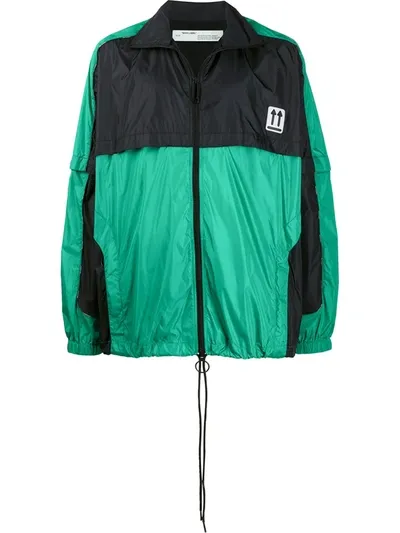 Off-white River Trail Colorblock Track Jacket In Green