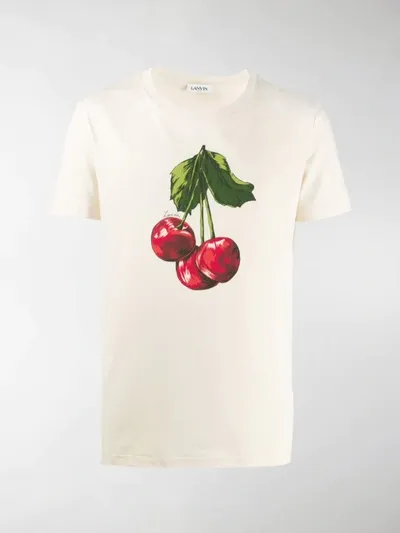 Lanvin Cherry Scented T-shirt In Neutrals