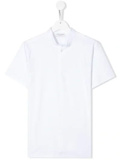 Paolo Pecora Teen Plain Short-sleeved Polo Shirt In White