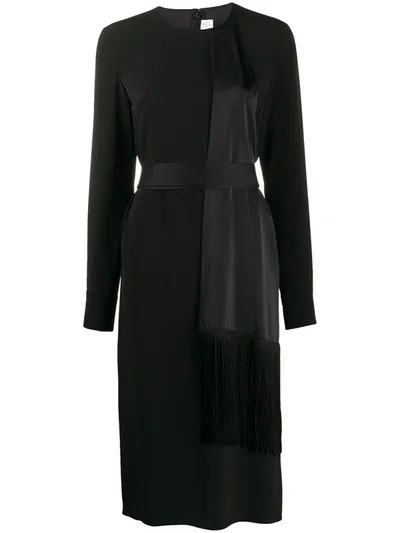 Victoria Victoria Beckham Panelled Tie-waist Dress In Black