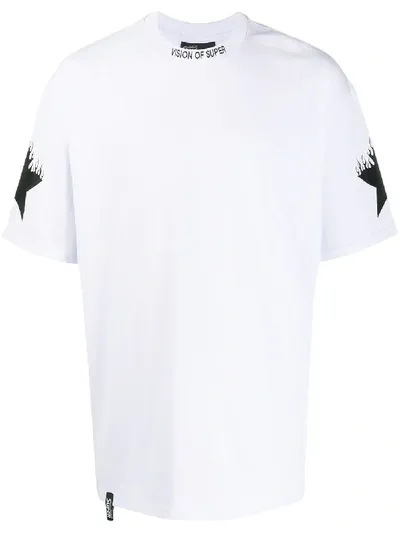 Vision Of Super Star Print T-shirt In White