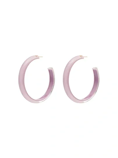 Alison Lou Medium Loucite Jelly Hoop Earrings In Purple