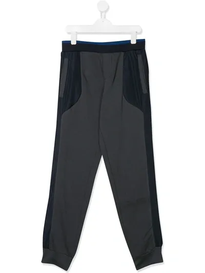 Lanvin Enfant Teen Panelled Track Pants In Grey