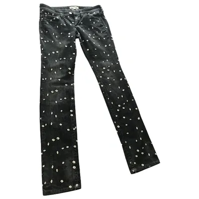 Pre-owned Isabel Marant Étoile Straight Jeans In Black