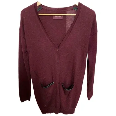 Pre-owned Zadig & Voltaire Wool Cardi Coat In Burgundy