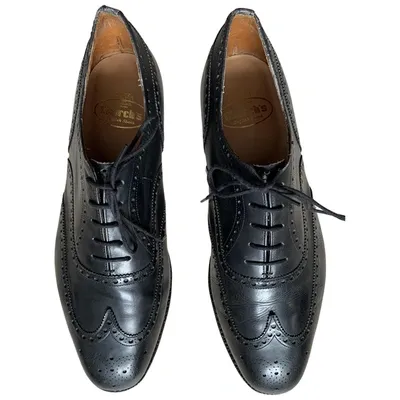 Pre-owned Church's Leather Lace Ups In Black