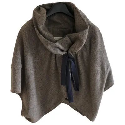 Pre-owned Stella Mccartney Wool Poncho In Beige