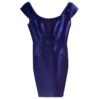 Pre-owned Victoria Beckham Wool Mid-length Dress In Blue