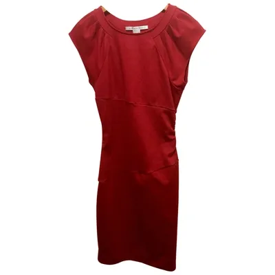 Pre-owned Diane Von Furstenberg Wool Mid-length Dress In Red